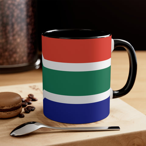 South Africa Flag Accent Mugs, 11oz