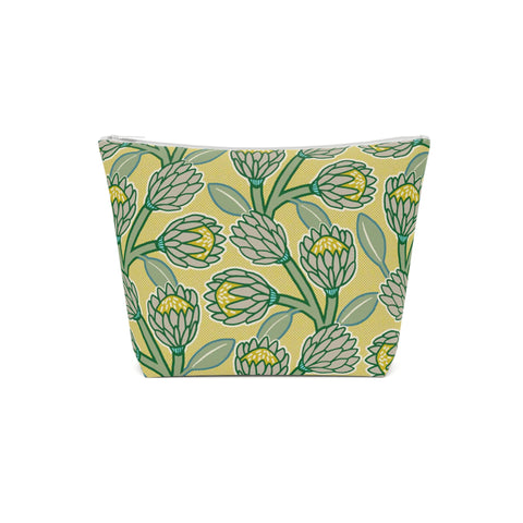 South African Protea Cotton Cosmetic Bag