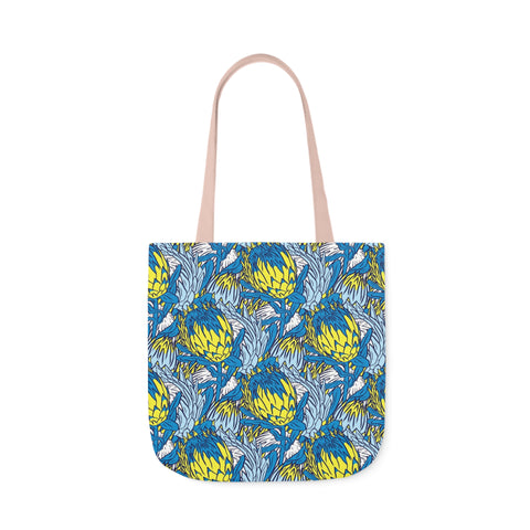 South African Protea Polyester Canvas Tote Bag