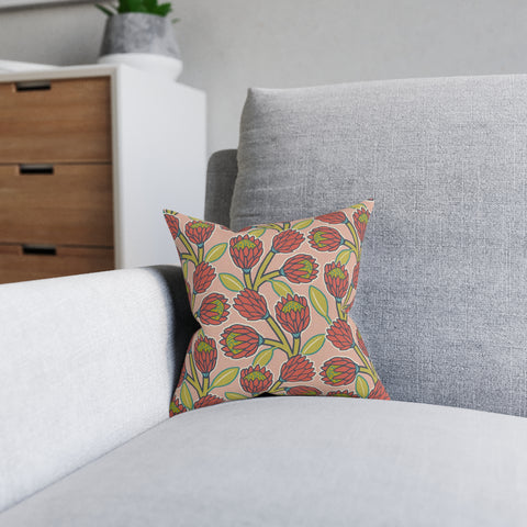 South African Protea Square Pillow