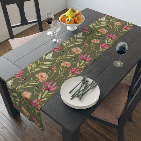 Table Runner (Cotton, Poly)South African Protea