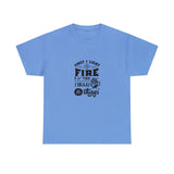 First I light the Fire then I Braai Things  South African Shirt,  Afrikaans / Braai Unisex Heavy Cotton Tee