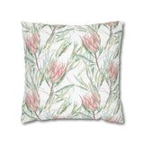 South African Protea Spun Polyester Pillowcase - Shipped from UK/USA/AUS