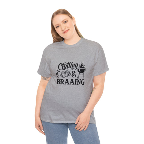 South African Chilling and Braaing Shirt,  Afrikaans / Braai Unisex Heavy Cotton Tee