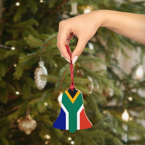 Wooden Ornaments South African Flag