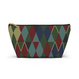 South African Ethnic Print Make up bag, Pencil Case Accessory Pouch w T-bottom