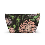 South African Protea Make up bag, Pencil Case Accessory Pouch w T-bottom