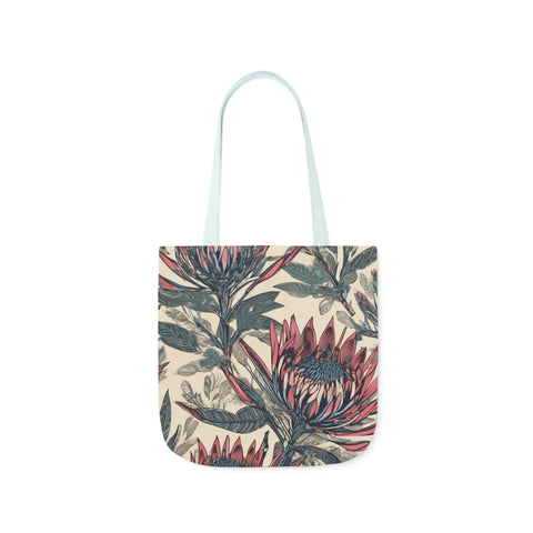 South African Protea Polyester Canvas Tote Bag