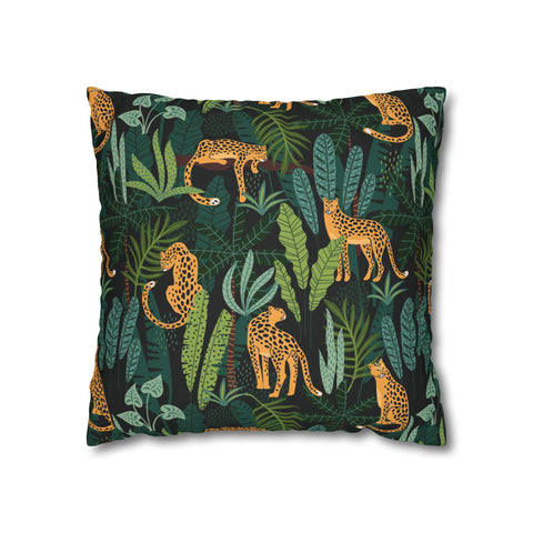 African pattern with Leopards. Pillowcase Cover only - no filling is included