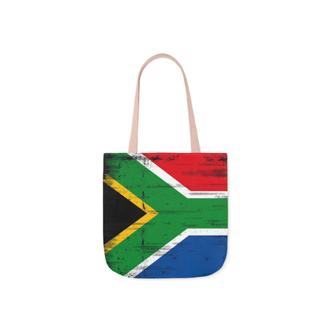 South African Flag Polyester Canvas Tote Bag