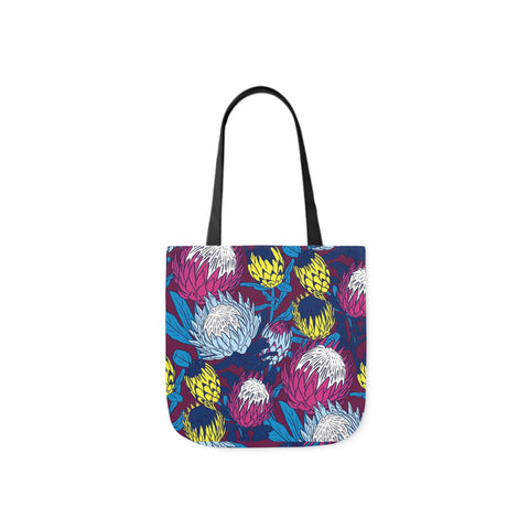 South African Protea Polyester Canvas Tote Bag