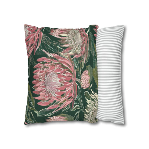 South African Protea Spun Polyester Pillowcase -Pillow not included