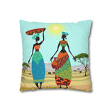 African Ladies  Pillowcase Cover only - no filling is included