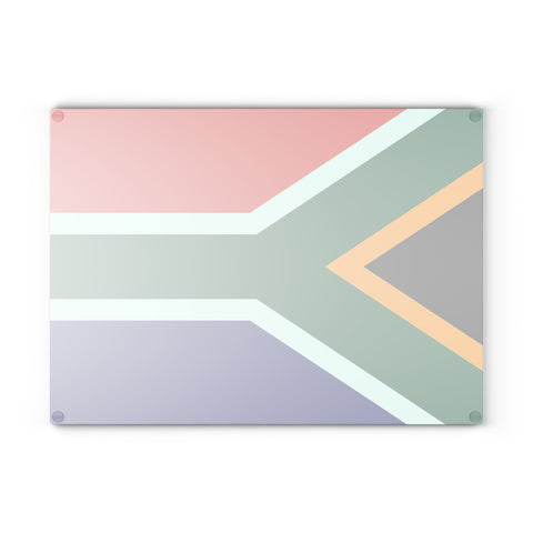 Glass Cutting Board South African Flag