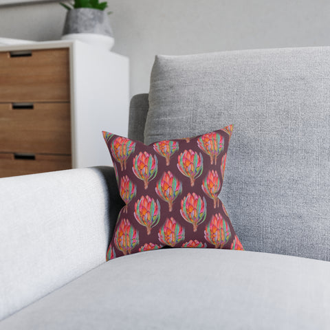 South African Protea Square Pillow