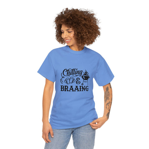 South African Chilling and Braaing Shirt,  Afrikaans / Braai Unisex Heavy Cotton Tee