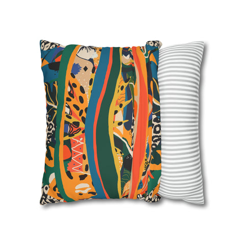 African abstract animal print Pillowcase Cover only - no filling is included