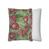 South African Protea Spun Polyester Pillowcase - Shipped from UK/USA/AUS