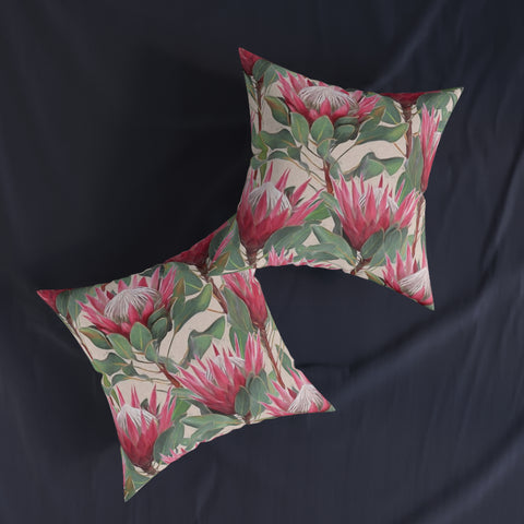 South African Protea Square Pillow