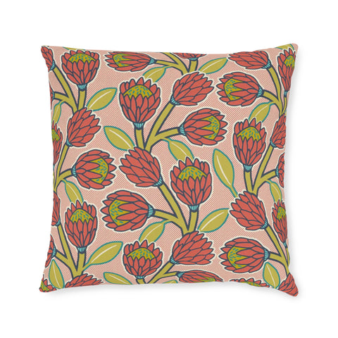 South African Protea Square Pillow