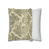 South African Protea Spun Polyester Pillowcase- Shipped from UK/USA/AUS