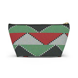 South African Ethnic Print Make up bag, Pencil Case Accessory Pouch w T-bottom