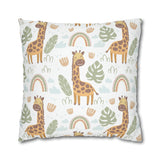 Kids nursery African Giraffe and Rainbows Pillowcase Cover only - no filling is included