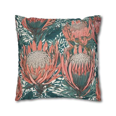 South African Protea Spun Polyester Pillowcase -Pillow not included