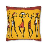 African abstract people Pillowcase Cover only - no filling is included