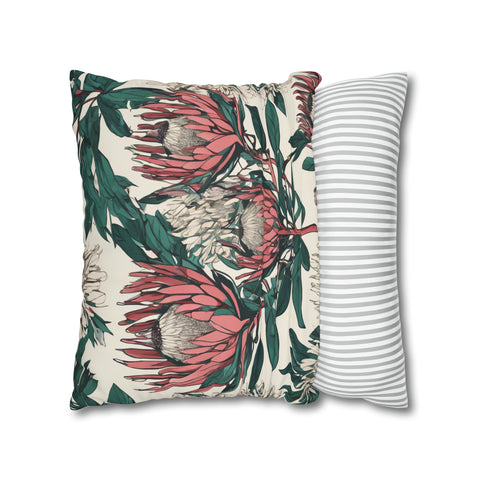 South African Protea Spun Polyester Pillowcase -Pillow not included