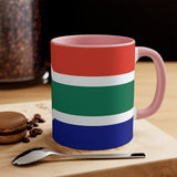 South Africa Flag Accent Mugs, 11oz