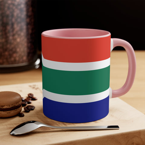 South Africa Flag Accent Mugs, 11oz