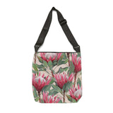 South African Protea Tote bag African print design Protea Adjustable