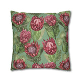 South African Protea Spun Polyester Pillowcase - Shipped from UK/USA/AUS