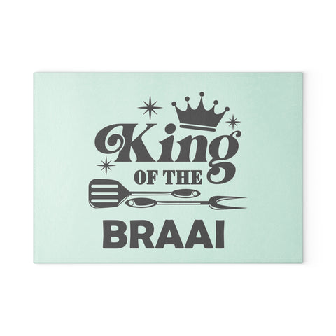 Glass Cutting Board South African King of the Braai