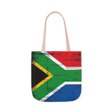 South African Flag Polyester Canvas Tote Bag