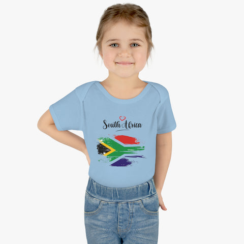 Short-sleeved Baby Bodysuit Love South Africa Baby Bok Babygrow - Shipped from the USA