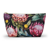 South African Protea Make up bag, Pencil Case Accessory Pouch w T-bottom