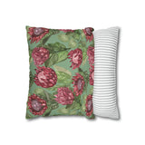 South African Protea Spun Polyester Pillowcase - Shipped from UK/USA/AUS