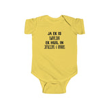 South African Afrikaans Baby Unisex Infant Fine Jersey Bodysuit - Shipped from the UK