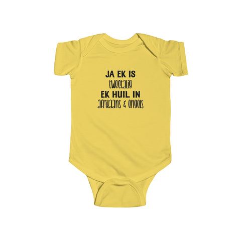 South African Afrikaans Baby Unisex Infant Fine Jersey Bodysuit - Shipped from the UK