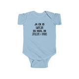 South African Afrikaans Baby Unisex Infant Fine Jersey Bodysuit - Shipped from the UK