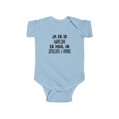 South African Afrikaans Baby Unisex Infant Fine Jersey Bodysuit - Shipped from the UK