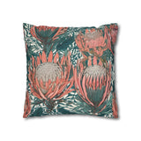 South African Protea Spun Polyester Pillowcase -Pillow not included