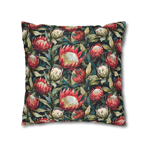 South African Protea Spun Polyester Pillowcase - Shipped from UK/USA/AUS