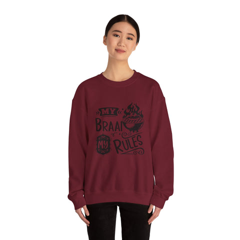 My Braai my rules South African Unisex Heavy Blend™ Crewneck Sweatshirt