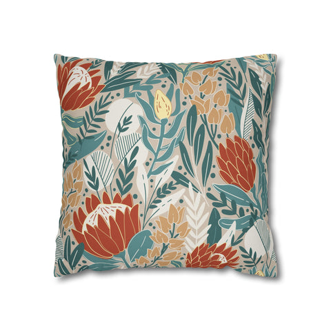 Pillow Case Ethnic Protea flowers floral