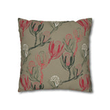 South African Protea Spun Polyester Pillowcase- Shipped from UK/USA/AUS