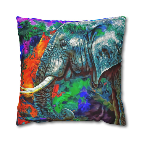 African Elephant Pillowcase Cover only - no filling is included