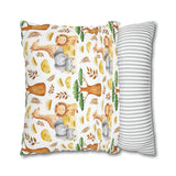 Kids nursery African Giraffe Lion Elephant Pillowcase Cover only - no filling is included